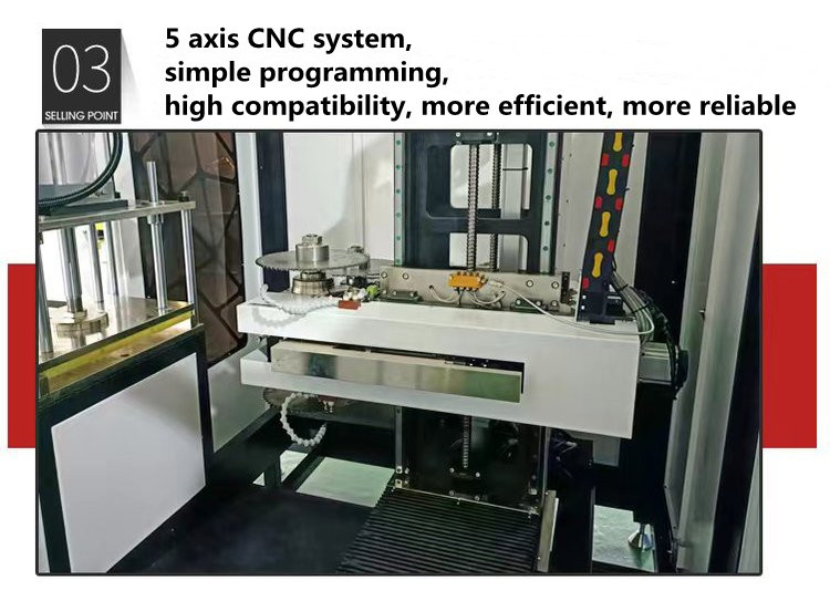 آلة طحن نهاية CNC ذات خمسة محاور من الألومنيوم